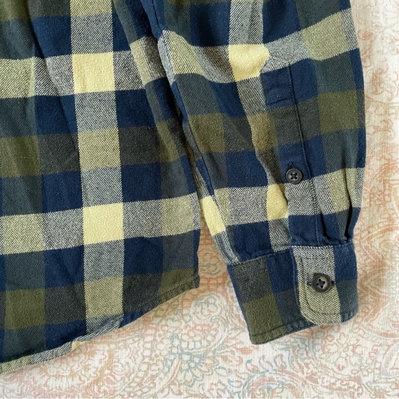 Orton Brothers Plaid Flannel Shirt Jacket Shacket Green L - Picture 8 of 9